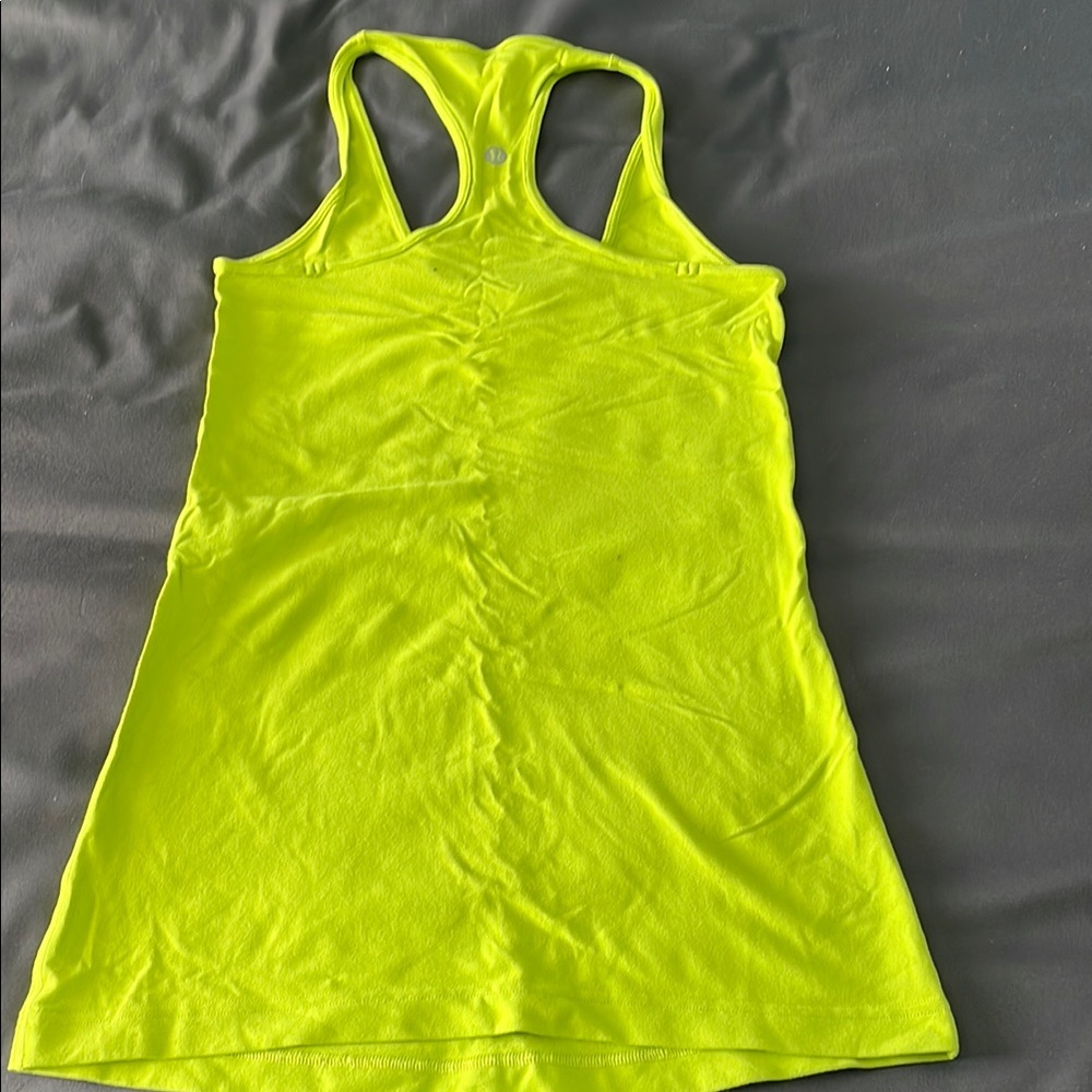 Cool Racerback Split Pea? Yellow Racerback Tank Top